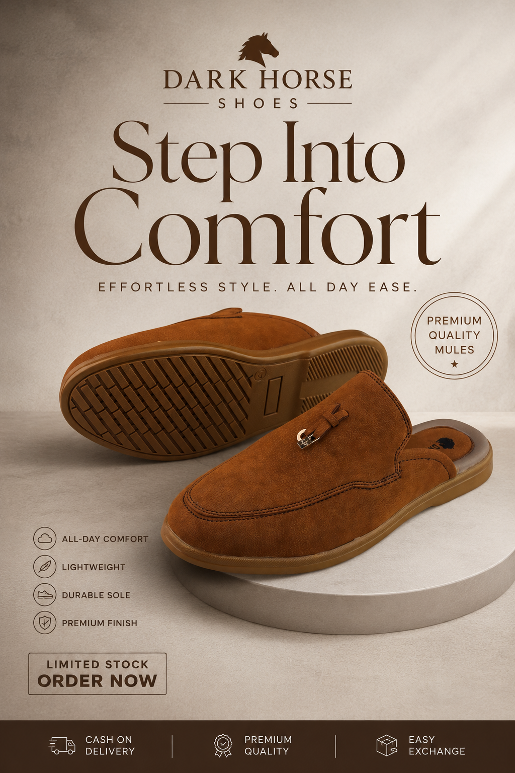 SUEDE MULES