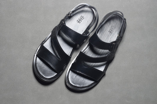 BLACK CHAPATI SANDALS