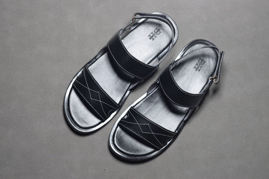 BLACK CHAPATI SANDALS