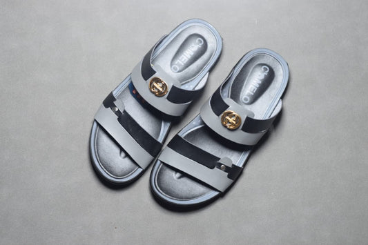 MASTARD LEATHER CAMELO SLIPPERS