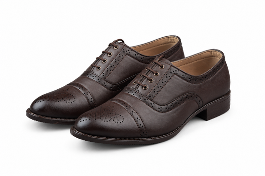 BROWN LACE UP JOB BROGUE SHOE A6000