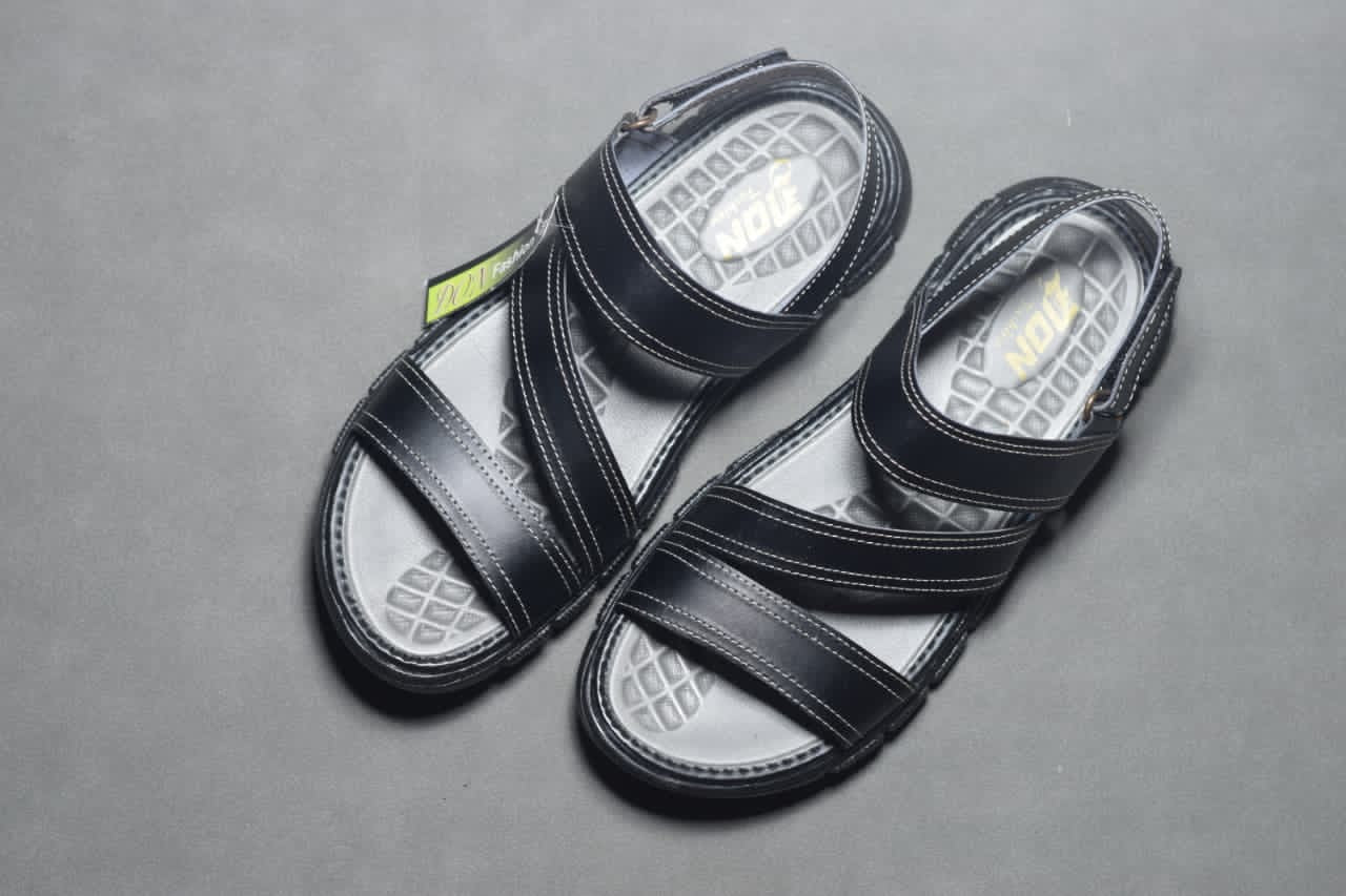 BLACK LEATHER EVA INNER SANDALS