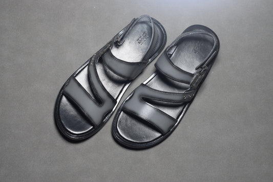 GREY BLACK SHADE CHAPATI SANDALS