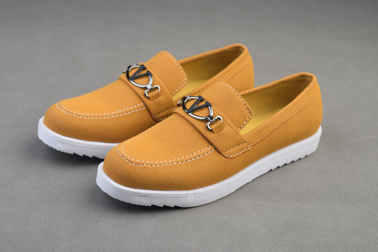 MASTARD SUEDE GREY SOLE CHUNKY SHOES