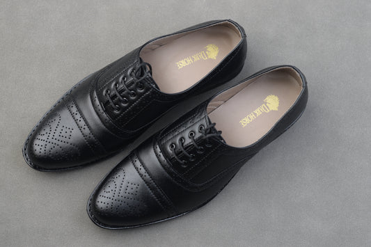 BLACK LACEUP JOB BROKE SHOE