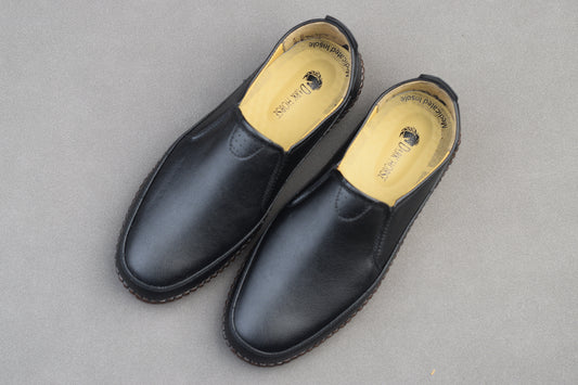 MEDICATED BLACK PURE JOB HAND STICH  SHOES