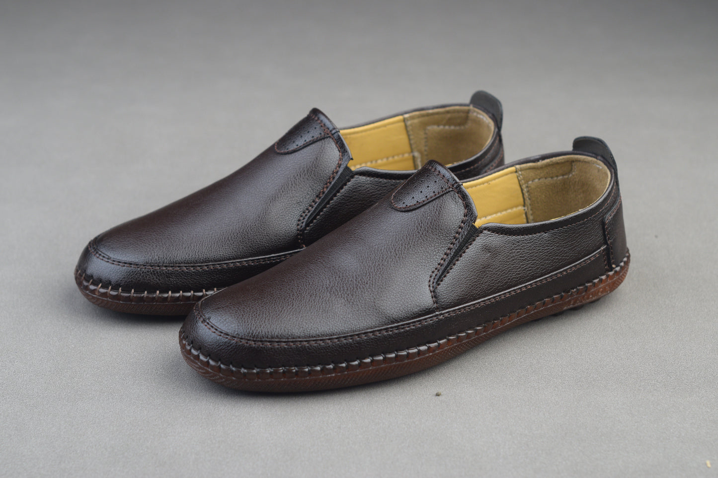 MEDICATED BROWN PURE JOB HAND STICH  SHOES