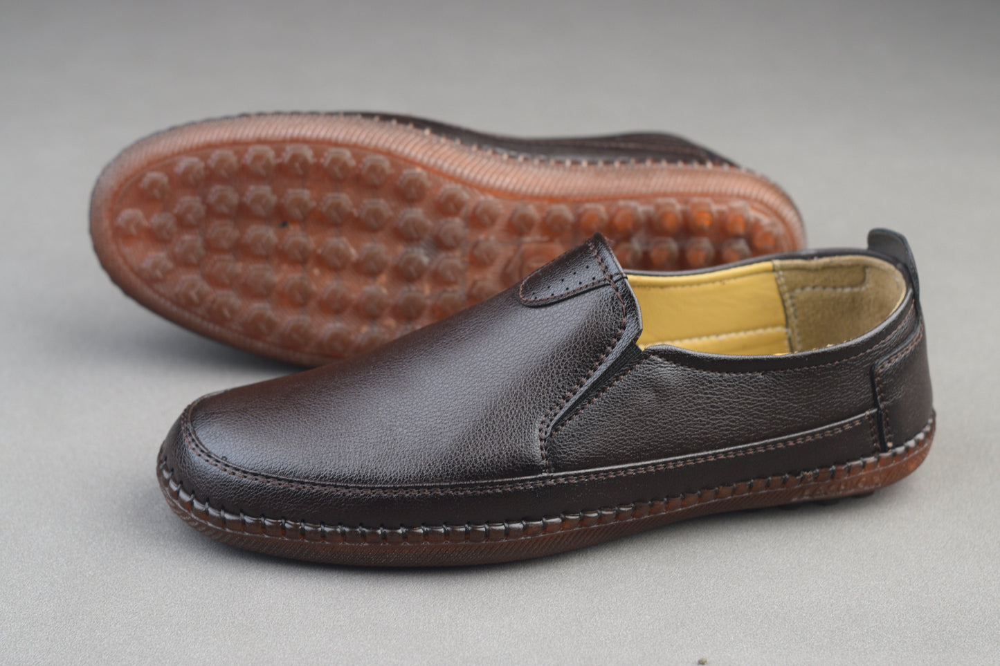 MEDICATED BROWN PURE JOB HAND STICH  SHOES