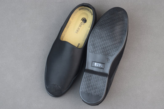 BLACK COMFORTABLE, STYLISH AND MEDICATED SHOES RUBBER SOLE