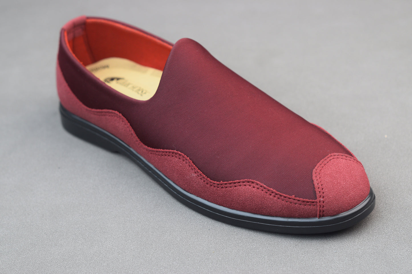 MEROON COMFORTABLE, STYLISH AND MEDICATED SHOES RUBBER SOLE