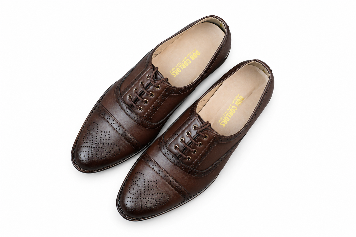 BROWN LACE UP JOB BROGUE SHOE A6000