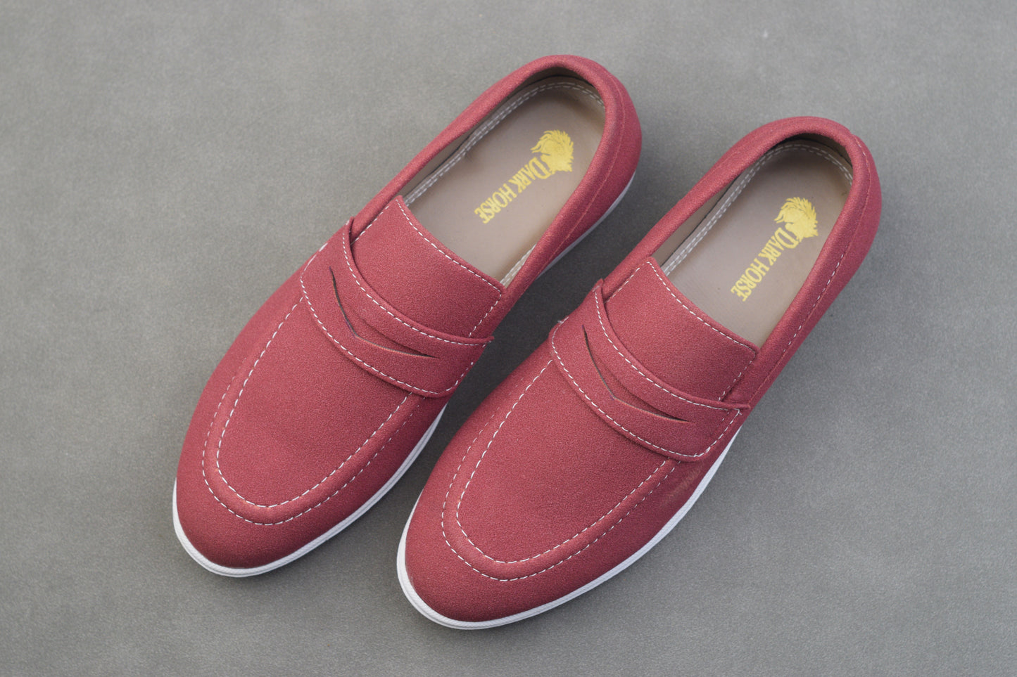 SALMAN(CRAYOLA) SUEDE WHITE SOLE MOCCASINS