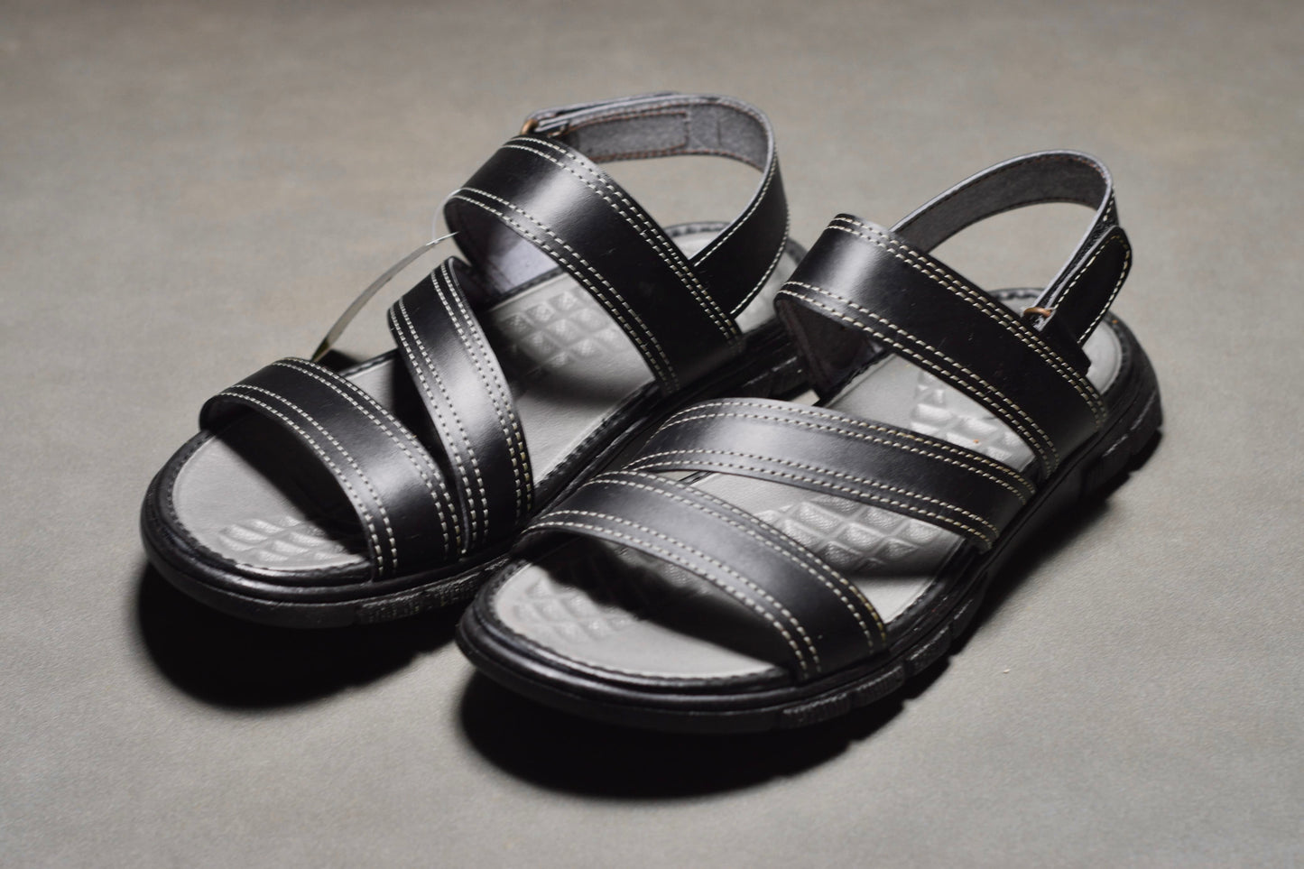 BLACK LEATHER EVA INNER SANDALS