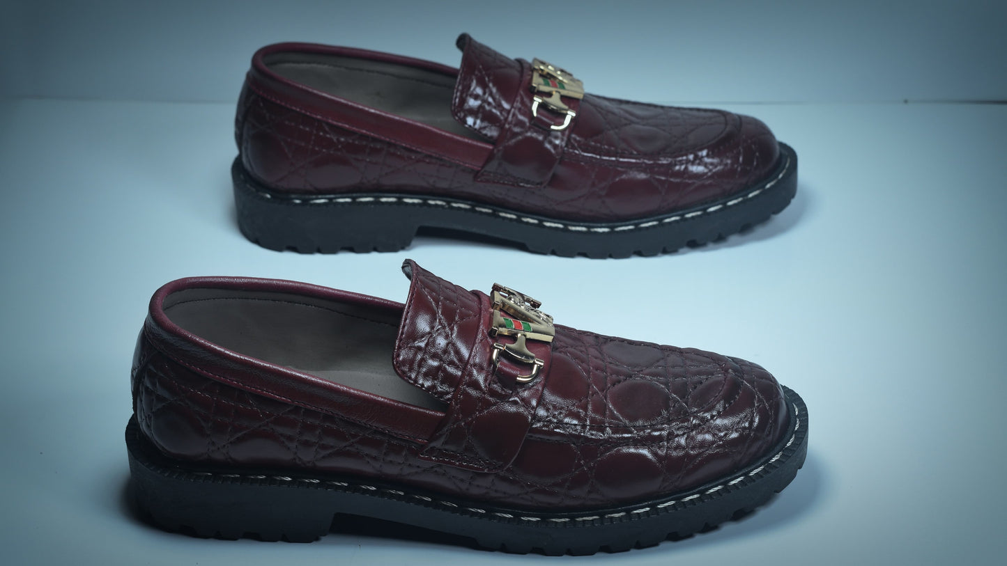 MAROON JOBLET CHUNKY DERBY SHOES