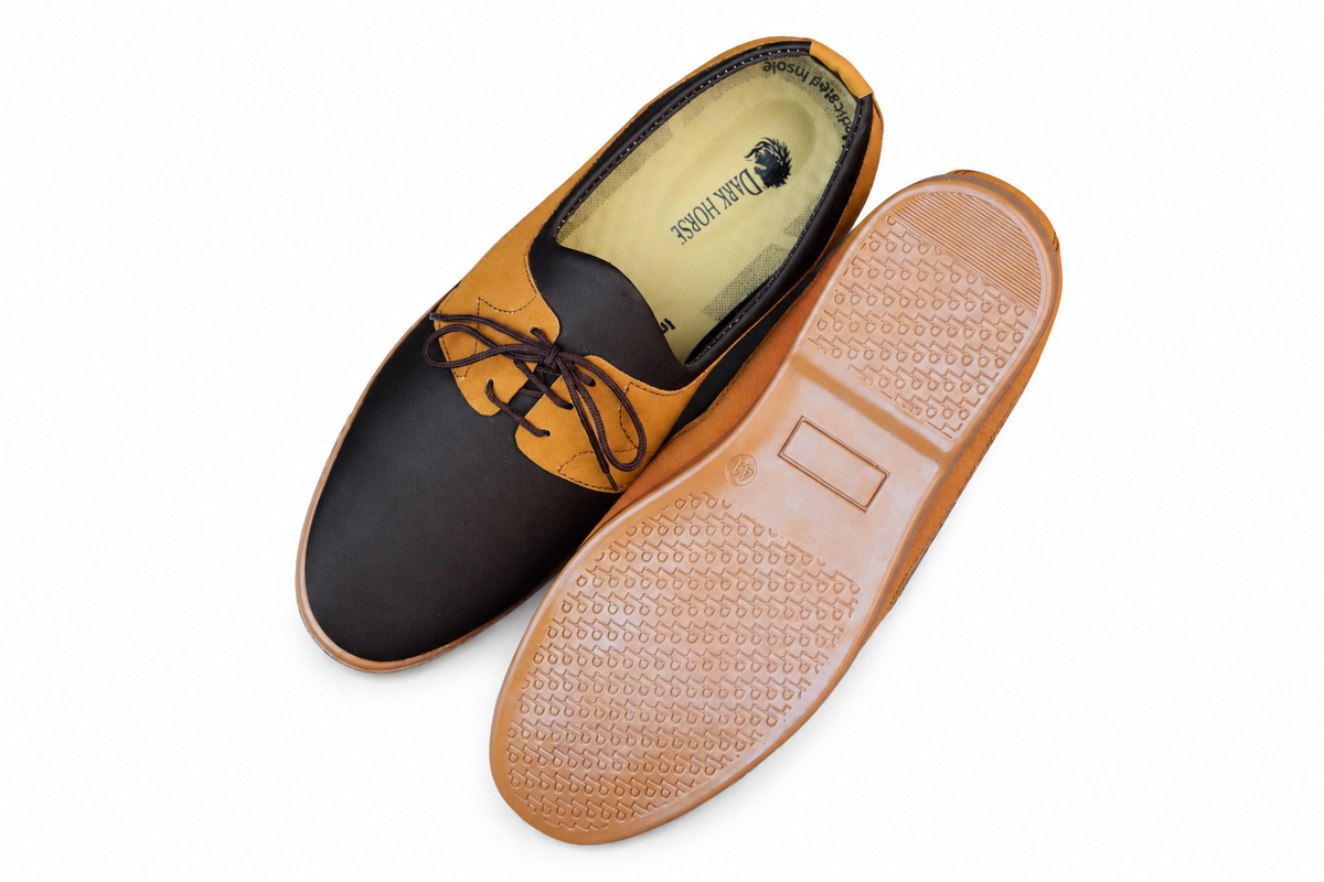 MASTARD LACE-UP COMFORTABLE, STYLISH AND MEDICATED SHOES RUBBER SOLE 1701